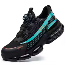 Work Shoes Rotary Buckle Work Sneakers Protective Shoes Safety Industrial Puncture-Proof Anti-Smash Steel Toe Shoes