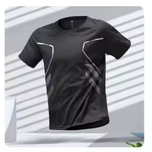 Short Sleeve Round Neck Active Tee Outdoor Workout Men Clothing