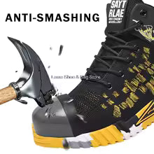 High Top Safety Shoes Men Steel Toe Work Shoes