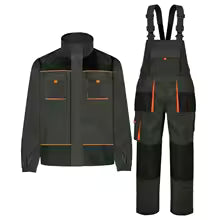 Multi pocket workwear set, wear-resistant maintenance repair car labor protection jumpsuit work pants