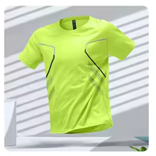 Short Sleeve Round Neck Active Tee Outdoor Workout Men Clothing