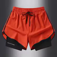 Fake two pieces of summer sports shorts, men's and women's quick drying three point
