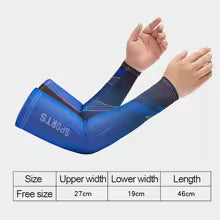 2Pcs Set Summer Ice Silk Cycling Arm Sleeves