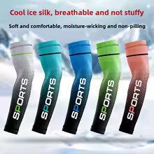 Men Ice Silk Cooling Arm Sleeves