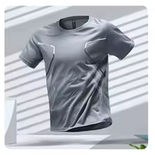 Short Sleeve Round Neck Active Tee Outdoor Workout Men Clothing
