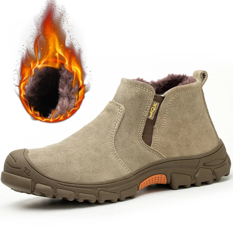 Insulation Men Work Boots Puncture-Proof Safety Shoes