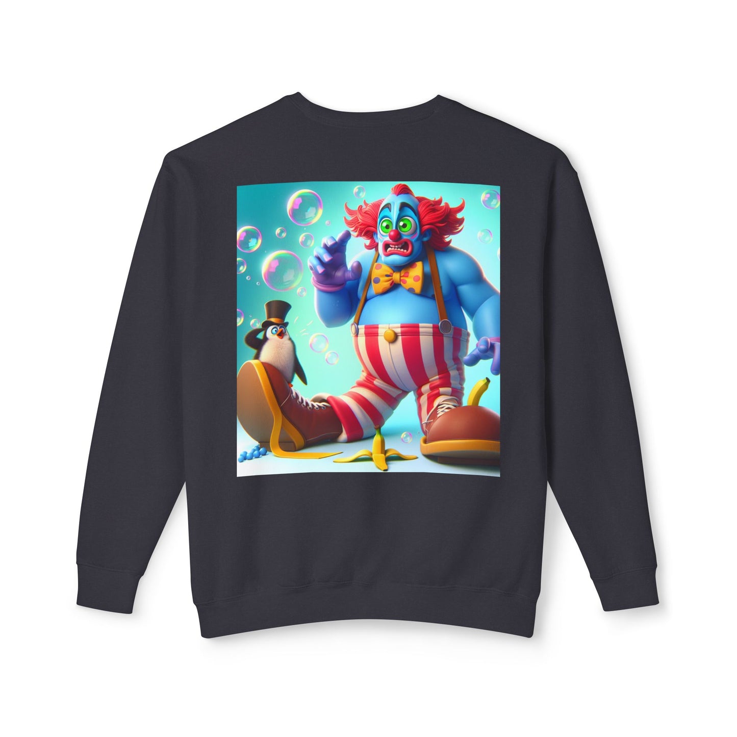 Funny Clown Crewneck Sweatshirt, Unisex Humor Top, Lightweight Sweatshirt for Adults, Perfect Gift for Birthdays, Parties, and Fun Days