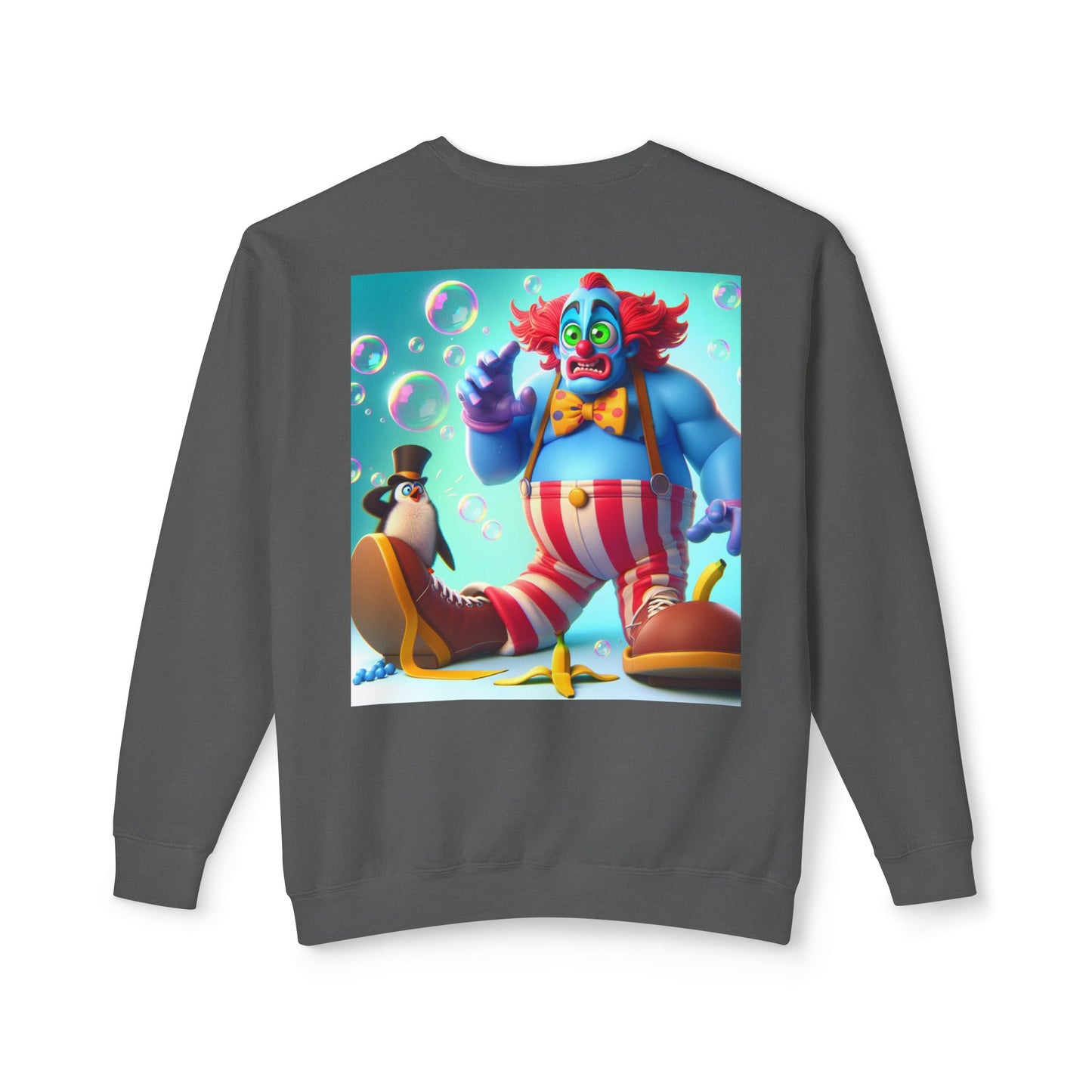 Funny Clown Crewneck Sweatshirt, Unisex Humor Top, Lightweight Sweatshirt for Adults, Perfect Gift for Birthdays, Parties, and Fun Days