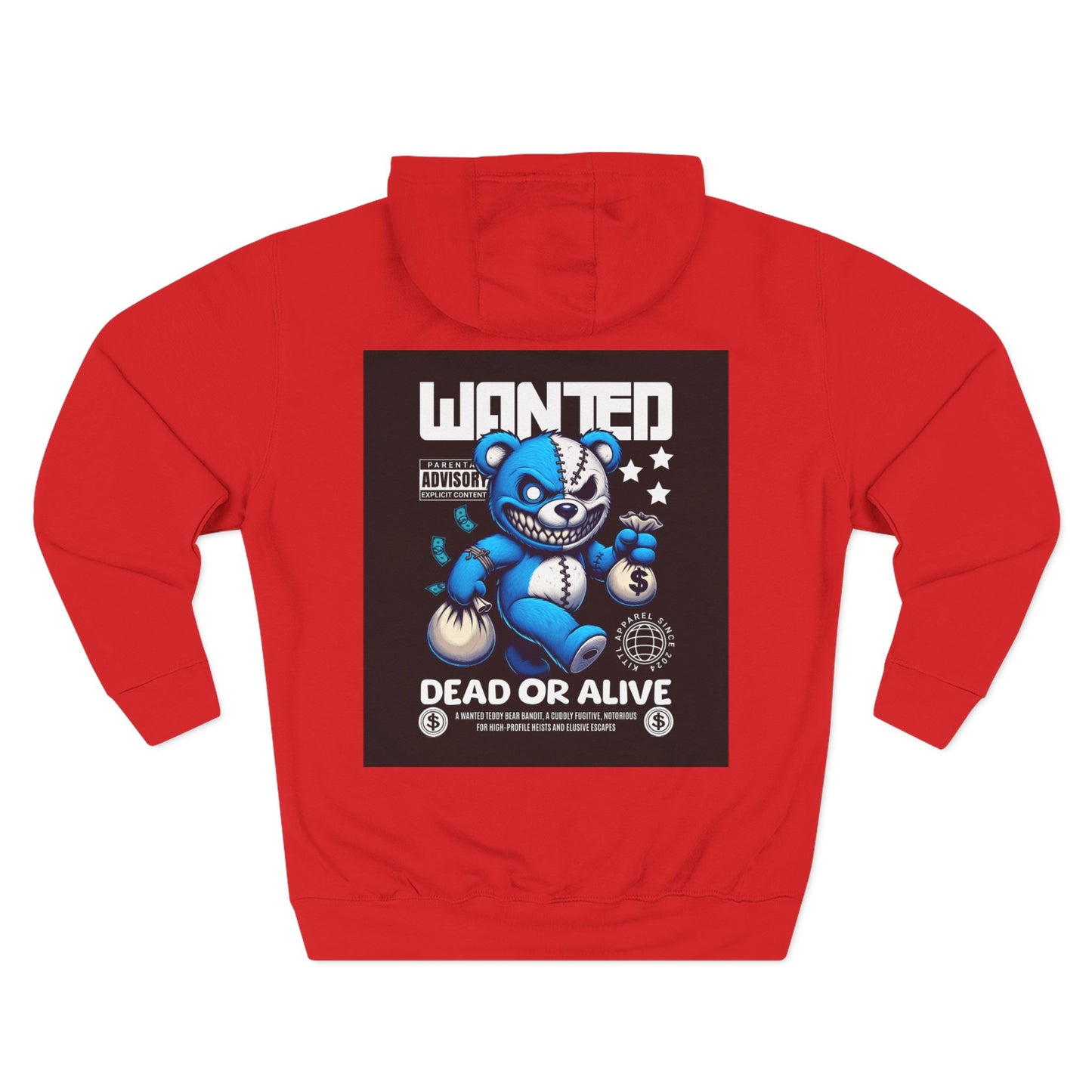 Wanted Bear Graphic Fleece Hoodie