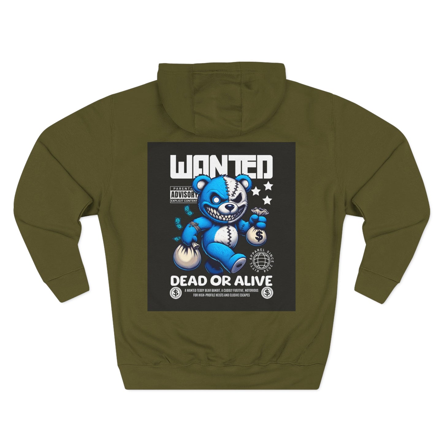 Wanted Bear Graphic Fleece Hoodie