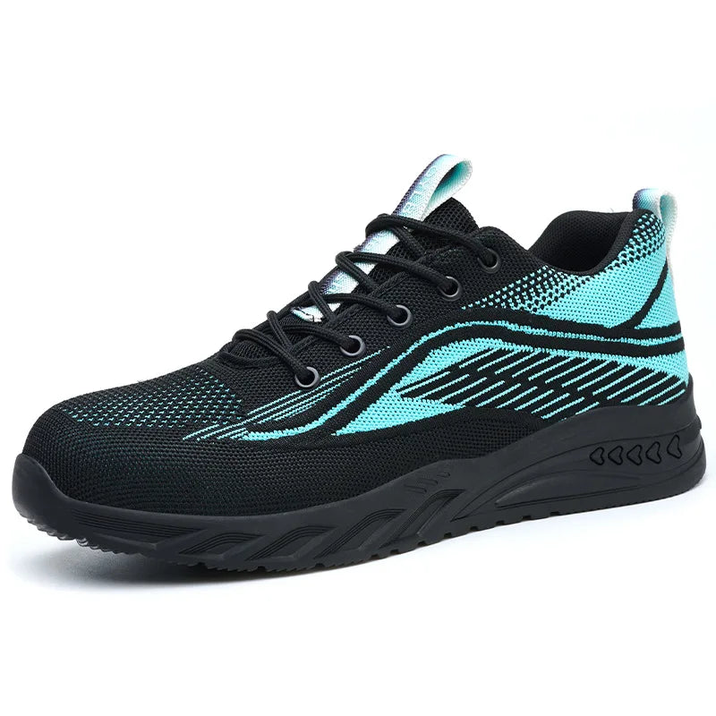 men fashion steel toe covers work safety shoes summer breathable tooling security boots outdoors worker sneakers safe footwear