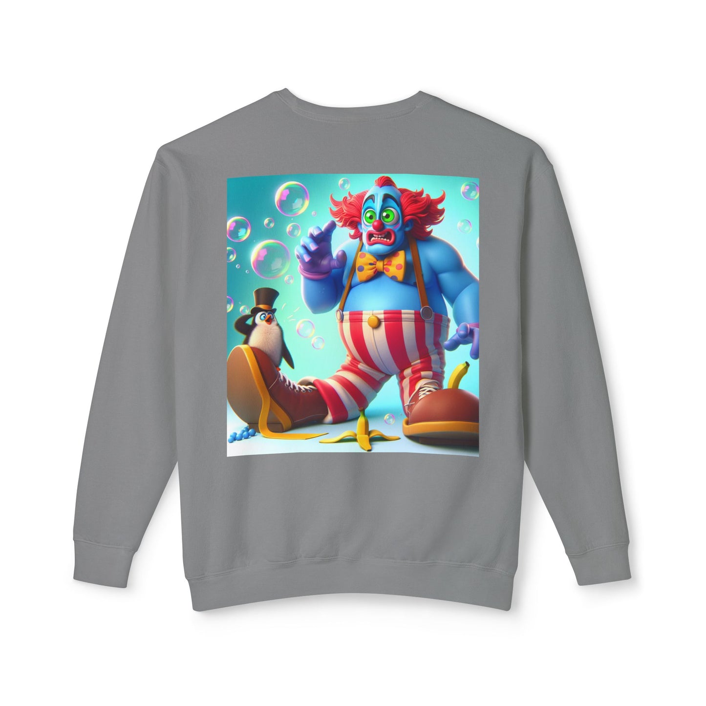 Funny Clown Crewneck Sweatshirt, Unisex Humor Top, Lightweight Sweatshirt for Adults, Perfect Gift for Birthdays, Parties, and Fun Days