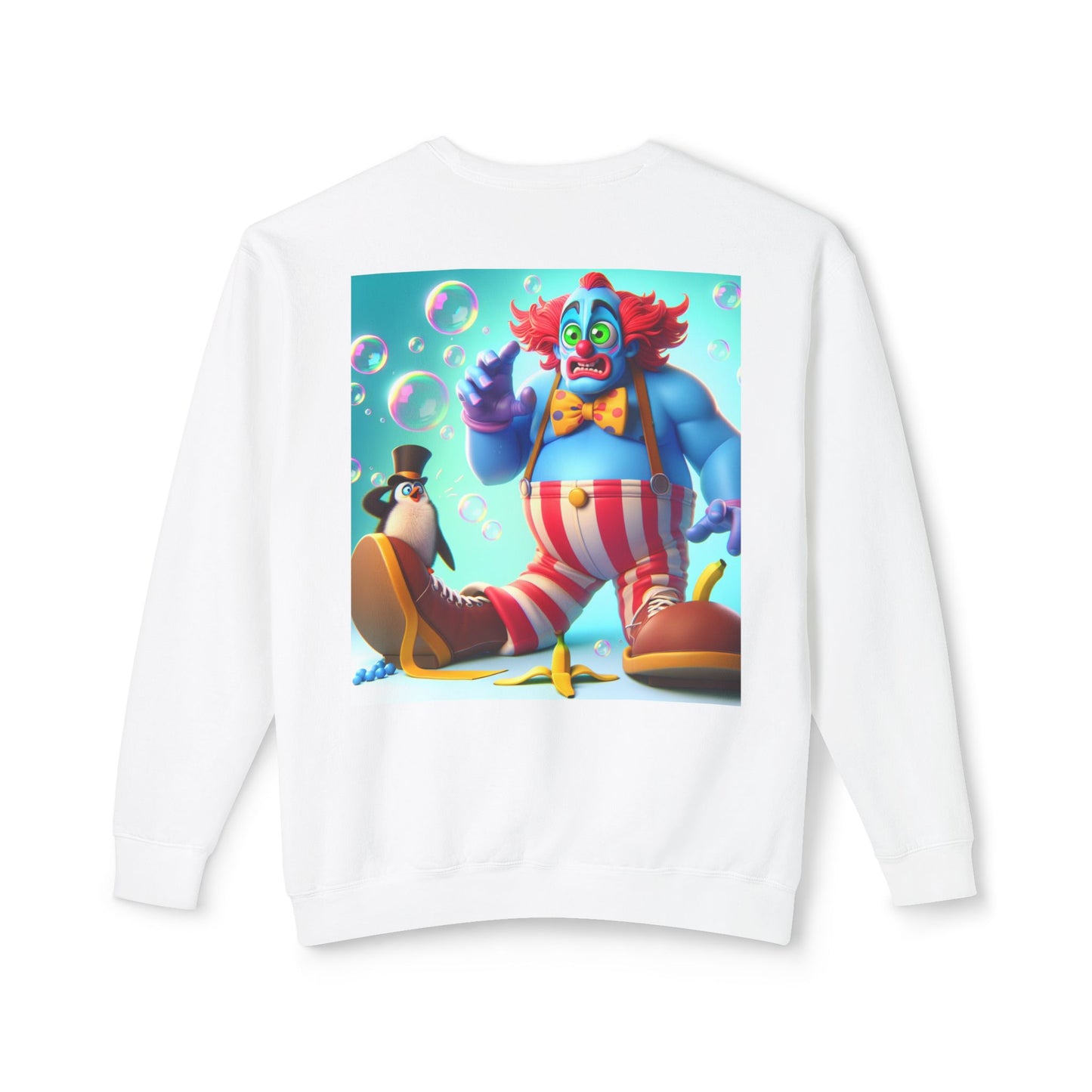 Funny Clown Crewneck Sweatshirt, Unisex Humor Top, Lightweight Sweatshirt for Adults, Perfect Gift for Birthdays, Parties, and Fun Days