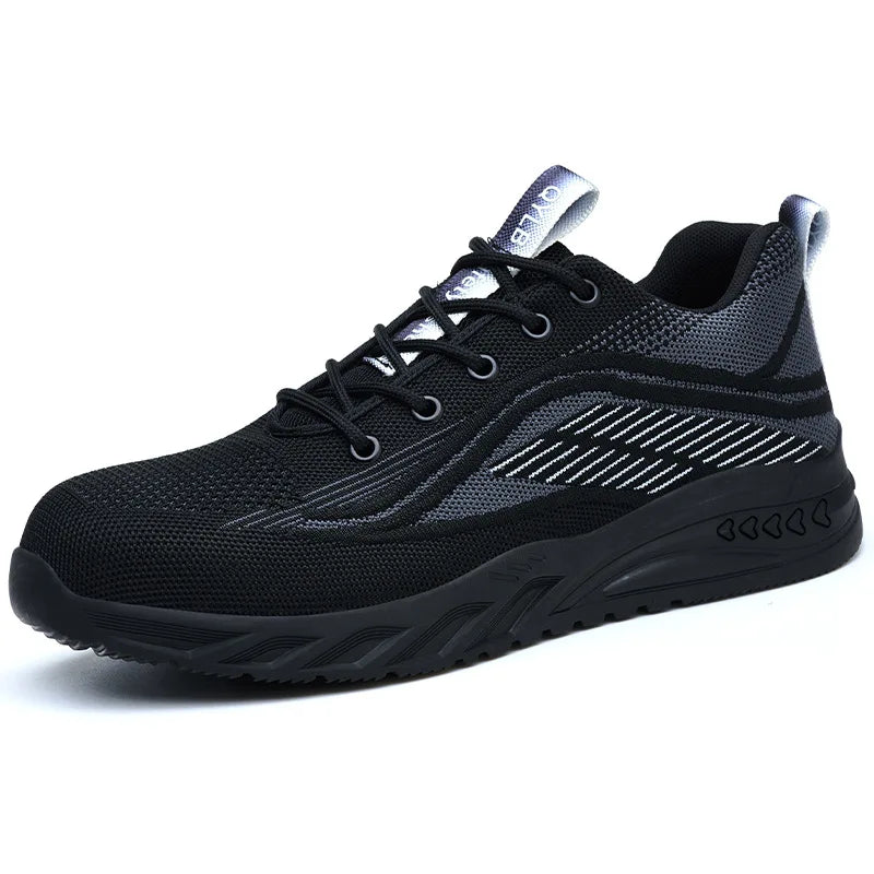 men fashion steel toe covers work safety shoes summer breathable tooling security boots outdoors worker sneakers safe footwear