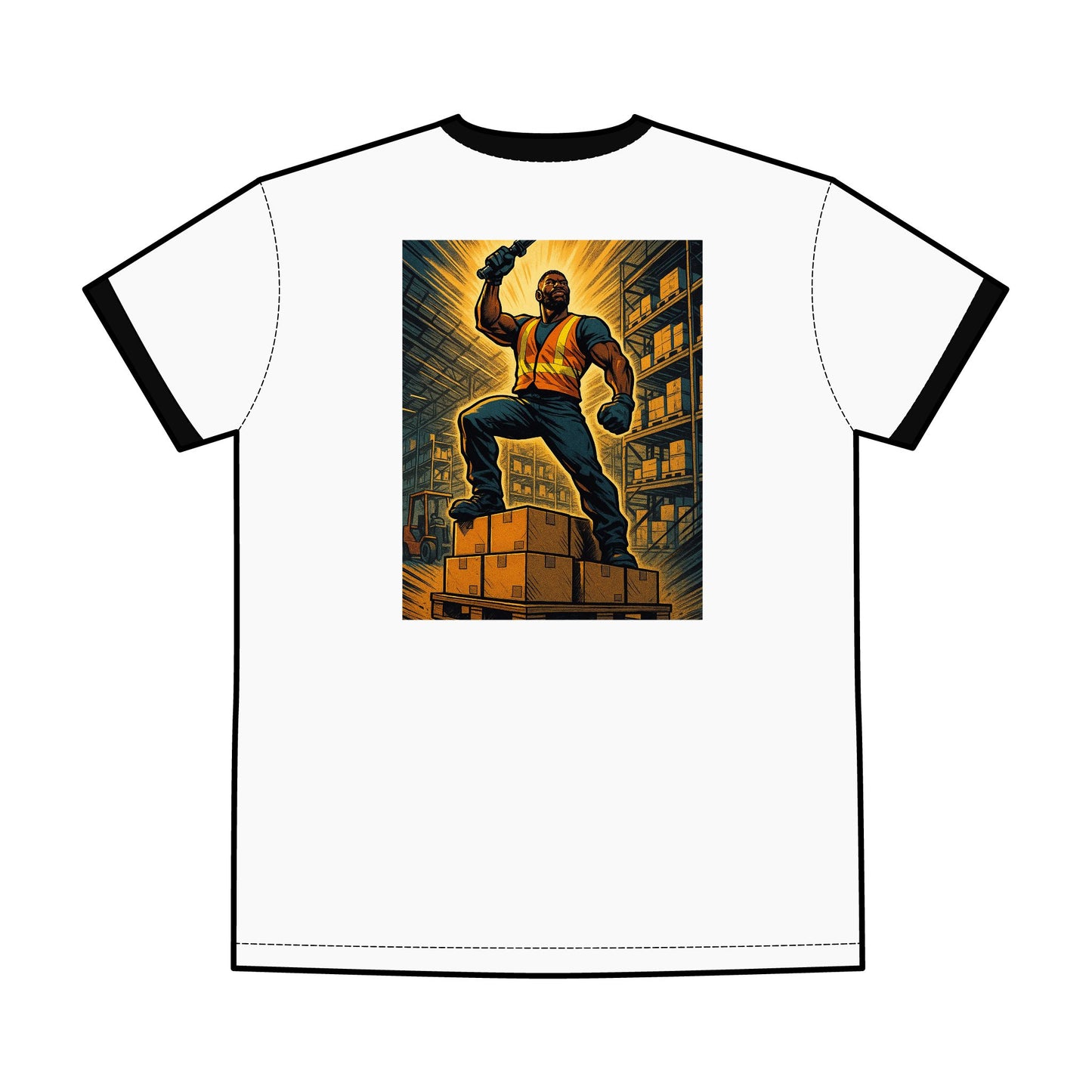 Men's Graphic Ringer Tee, Vintage Style Tee, Work Hard Play Hard Shirt, Casual Wear, Gift for Him, Motivational Tee