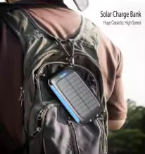 38800mAh Solar Power Bank Portable Charger with Dual USB, Fast Charging, Waterproof, LED for Outdoor Camping Phones Tablets