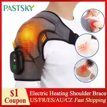 Shoulder Brace LED Display Vibration Shoulder Massage Support Belt Strap For Joint Brace Care Muscle Relaxation
