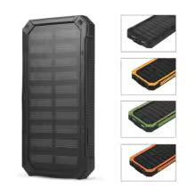 Solar Power Bank Portable 20000mAh Fast Charging Dual USB