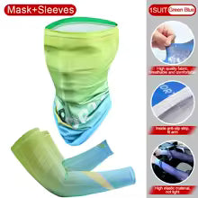 2Pcs Set Summer Ice Silk Cycling Arm Sleeves