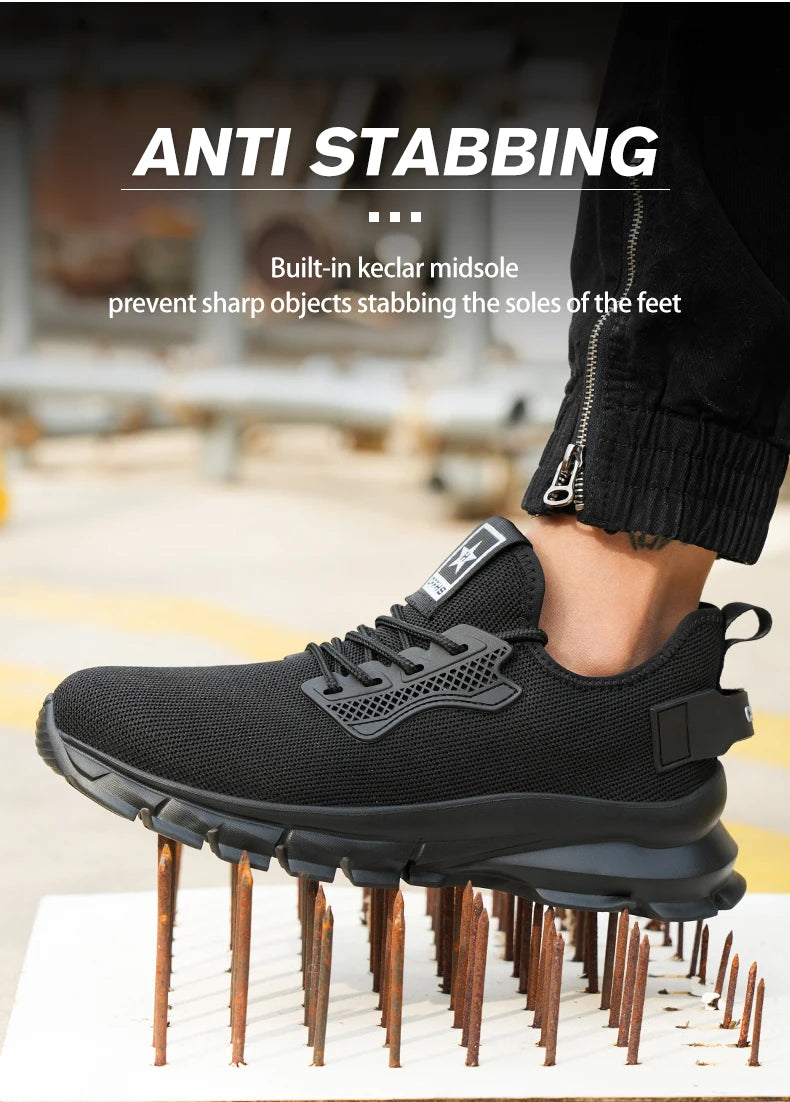 Soft-soled, comfortable, anti-smash, anti-puncture and breathable safety shoes