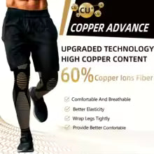 2 Pack Copper Ion Sports Knee Pads, Extended Leg Pads, Knee protection