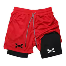 New Running Shorts Men Gym Sports Shorts 2 In 1 Quick Drying Workout Training Gym