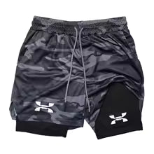 New Running Shorts Men Gym Sports Shorts 2 In 1 Quick Drying Workout Training Gym