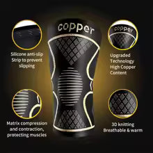 2-Pack Copper Ion Sports Knee Pads,