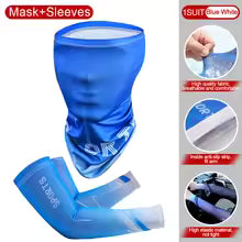 2Pcs Set Summer Ice Silk Cycling Arm Sleeves
