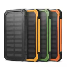 Solar Power Bank Portable 20000mAh Fast Charging Dual USB
