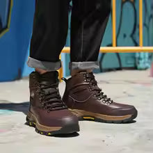 Waterproof Leather Indestructible Men Work Safety Boots Outdoor Military Boots Anti-smash Anti-puncture Industrial Shoes