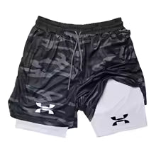 New Running Shorts Men Gym Sports Shorts 2 In 1 Quick Drying Workout Training Gym