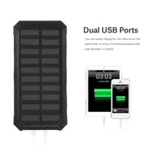 Solar Power Bank Portable 20000mAh Fast Charging Dual USB