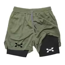 New Running Shorts Men Gym Sports Shorts 2 In 1 Quick Drying Workout Training Gym