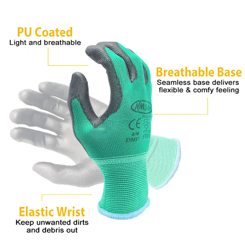 24Pieces/12 Pairs Safety Working Gloves