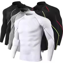 Men Sport T-shirt Quick Dry Bodybuilding Running Shirt Long Sleeve Compression Top